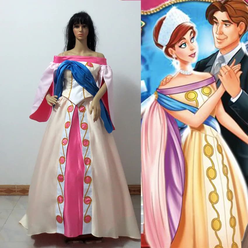 Anastasia Costume Cosplay Abito da palcoscenico/Natale Realizzato su misura di qualsiasi dimensione