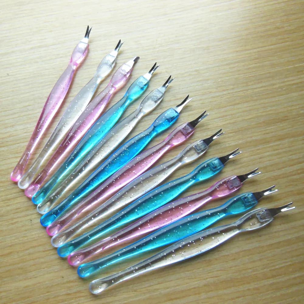 12 pz/lotto spingi cuticole pelle morta forchetta Trimmer Peeling coltello rimozione cuticole strumento per Nail Art Manicure strumento per unghie