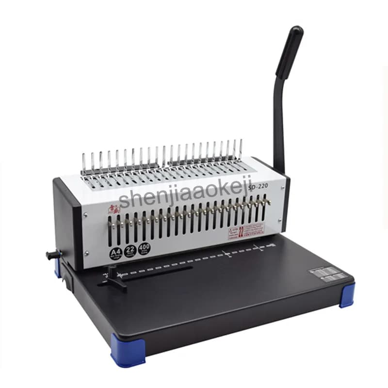 Office Machine 21 holes Binding Machine Stapler SD-220 Manual Combs Clamps Binder Molds Book Binding machine