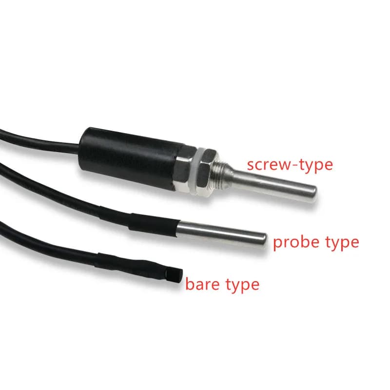 1 pz DS18B20 Originale Digitale Filettatura In Acciaio Inox Barra Diritta Vite Sonda di Temperatura Dell'acqua Sonda del Sensore di Temperatura Esposta