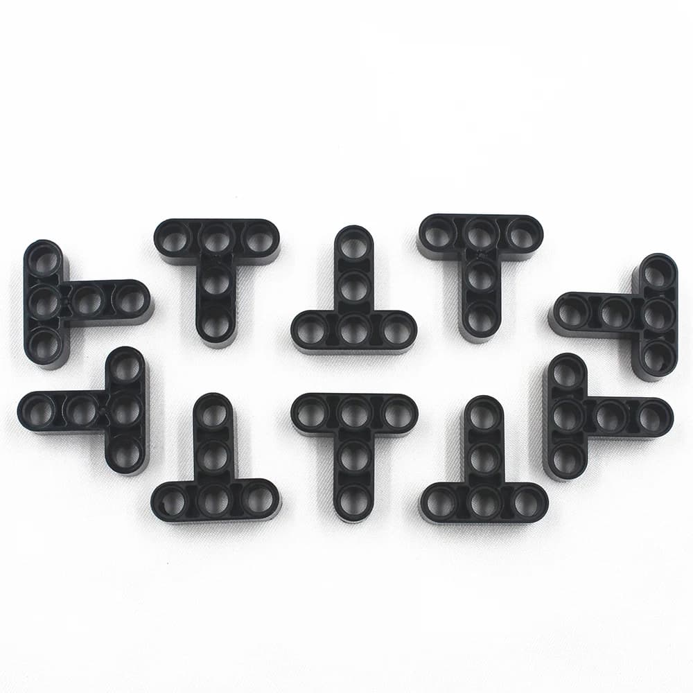 MOC Building Blocks mattoni autobloccanti parti tecniche 10 pezzi tecnico T-BEAM 3 x3 W/HOLE DIA4.8 compatibile con Lego 60484