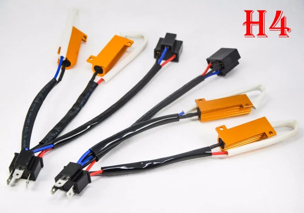 2 PZ 50 W Oro Fuse 6ohm LED Headlight Canbus Errore Canceler H4 9003 H13 9008 9007 HB5 LED Decoder Resistenza di Carico Anti-Hyper Flash