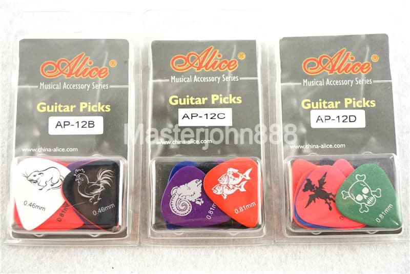 12 pezzi Alice Dodici Costellazioni/Pattini per chitarra elettrica/acustica in celluloide modello mostro zodiacale 0,46/0,71/0,81 mm
