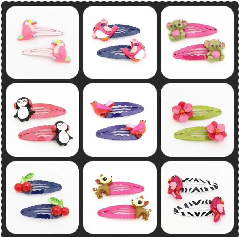 Accessori per capelli per ragazze Forcine per bambini Fine Princess Resina Pappagallo Pesce rosso Clip BB Copricapo per bambini Fermagli per capelli per bambini Copricapo J52