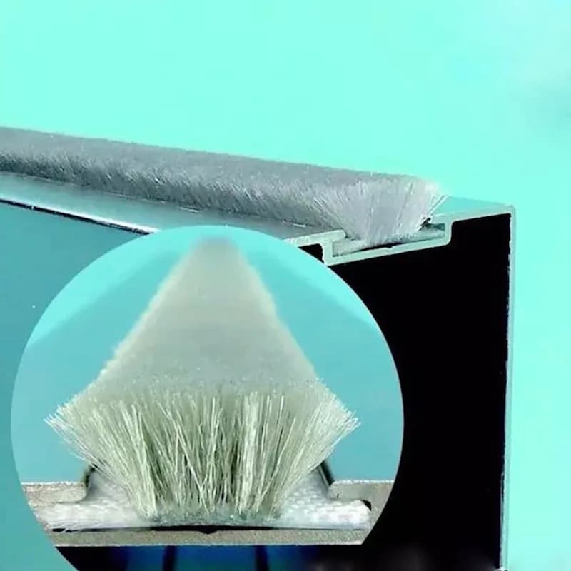 Strisce per spazzole di tenuta per porte e finestre, guarnizioni per spazzole impermeabili guarnizione, larghezza Base da 4mm a 20mm, lunghezza 1 metro, grigio