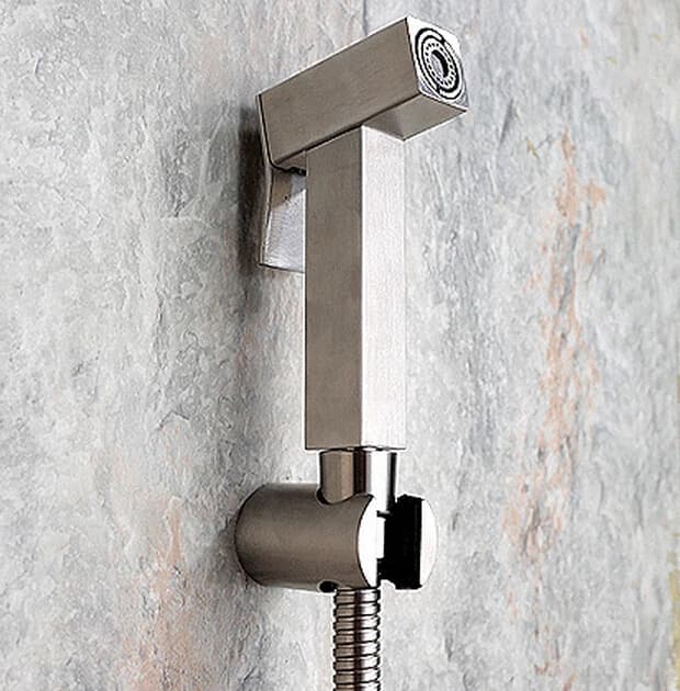 304 lead free stainless steel brushed nickel Bidet Hand Shower Bidet Faucet and sholder and shower Toilet Spray