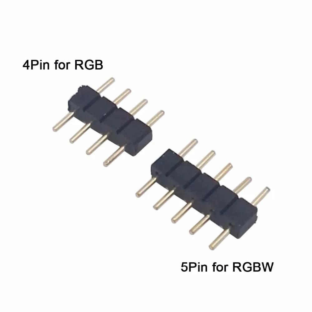 10 pz/lotto pin RGB Connettore Ago/pin RGBW Ago Connettore pin/pin Maschio a Maschio Ago HA CONDOTTO La Striscia accessori