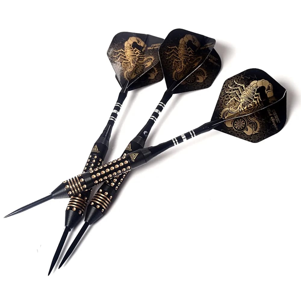 CUESOUL Set di freccette con punta in acciaio Black Scorpion da 24 grammi