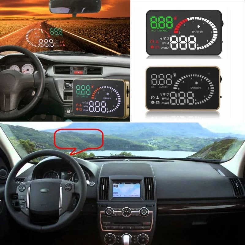 For Land Rover Freelander/Discovery/Defender/Evoque Car HUD Head Up Display OBD II Connector AUTO HUD Safe Screen Projector