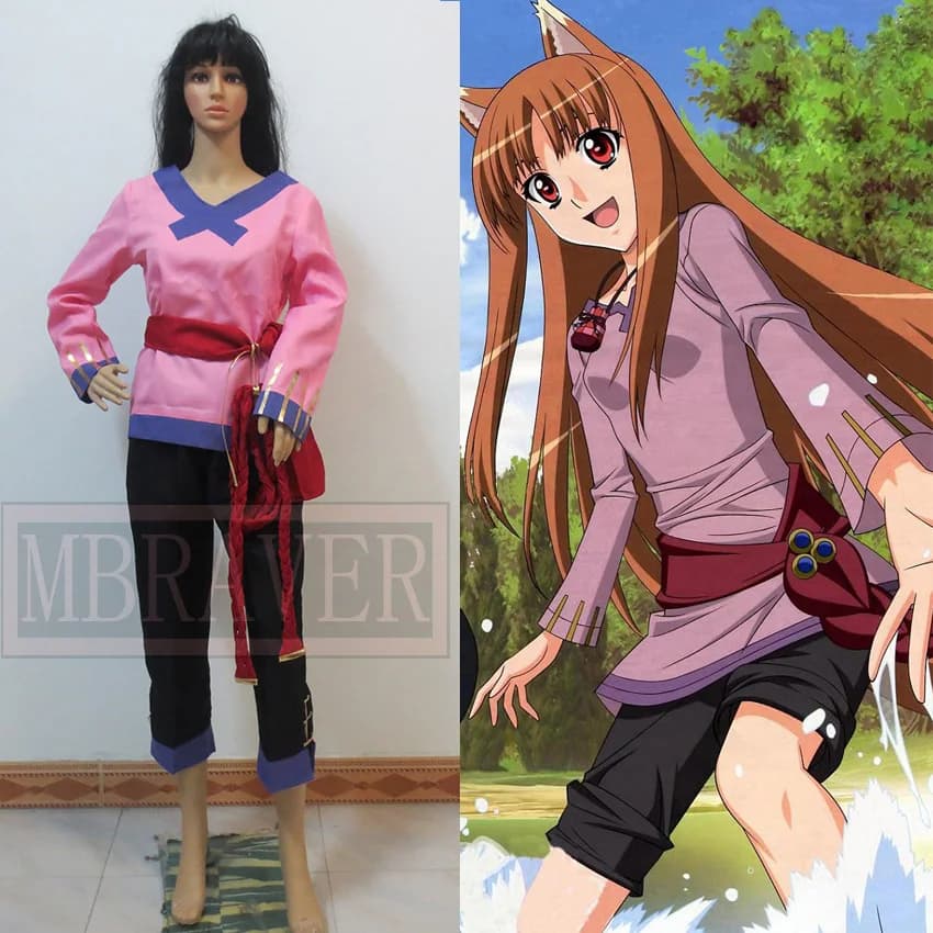 Costume cosplay Holo di Spice and Wolf Horo Uniforme da festa di Natale di Halloween su misura di qualsiasi dimensione