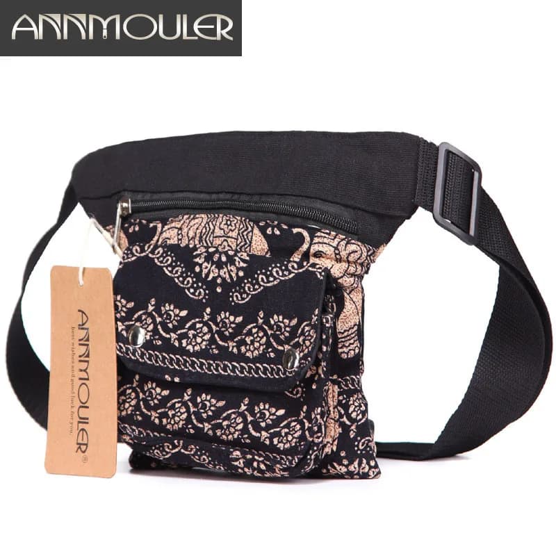 Annmouler Vintage Cinghia di Vita Delle Donne Regolabile Sacchetto del Pacchetto di Fanny Della Boemia di Stile del Pacchetto Della Vita Multi-tasca Del Telefono Del Sacchetto Del Sacchetto per regali