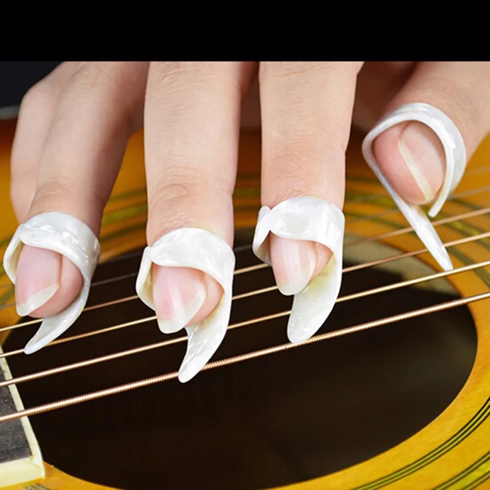 MoonEmbassy Plettri Dito Pollice Pick per Accessori Per Chitarra Classica Acustica