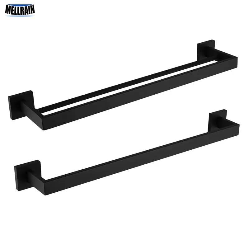 Bagno Nero Fissato Al Muro del Tovagliolo Cremagliera In Acciaio Inox Bar Semplice Quadrato Design Porta Asciugamani di carta