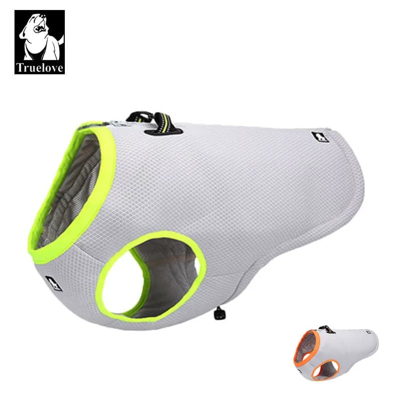 Truelove Gilet di raffreddamento per animali domestici Imbracatura di raffreddamento per animali domestici estiva per cani Imbracature per gilet riflettenti in rete per animali domestici regolabili a sgancio rapido Caldo
