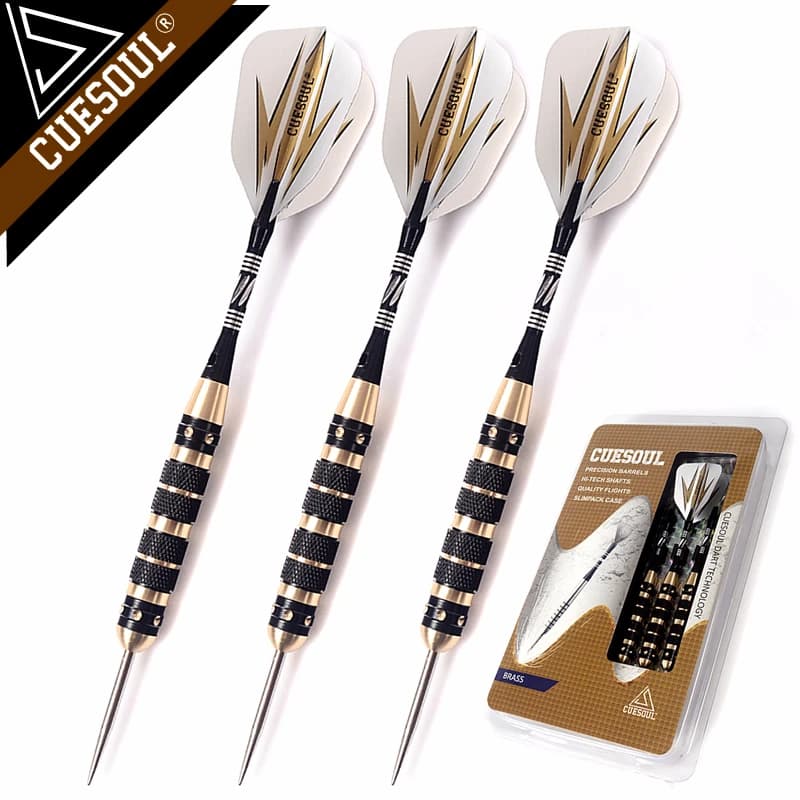 CUESOUL Professional Archer 20/22/23/26 grammi Freccette con punta in acciaio - Botti in ottone con rivestimento nero