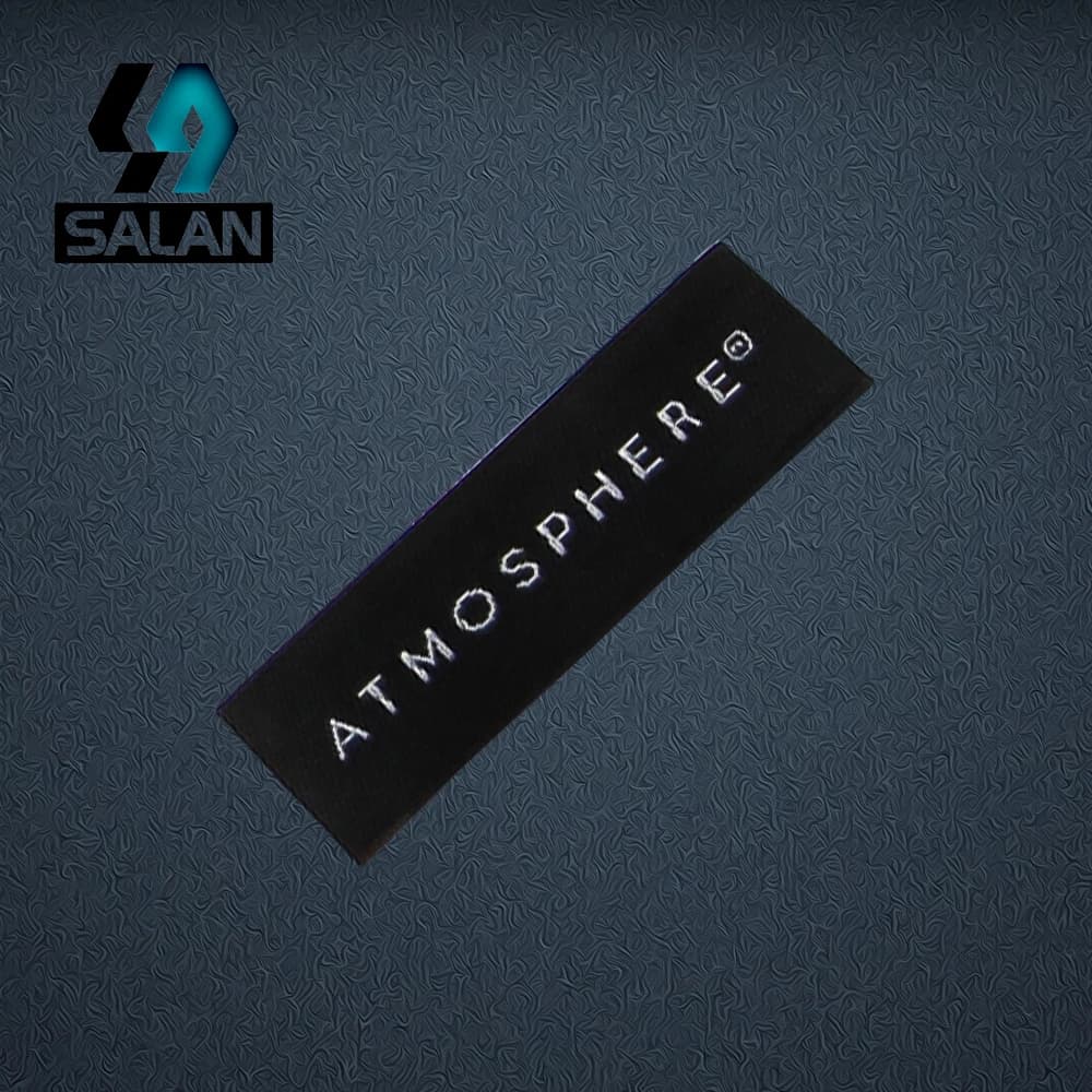 Accessori per indumenti di spedizione gratuiti etichette di abbigliamento personalizzate, etichette tessute con logo personalizzato, etichette etichette, etichette di marca per abbigliamento