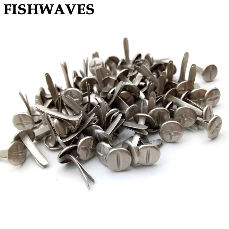 FISHWAVES 100 pezzi Croce Brads + - Simbolo Brads Decorazione abbellimento fai da te Scrapbooking Decorazione cornice album fotografico fatto a mano