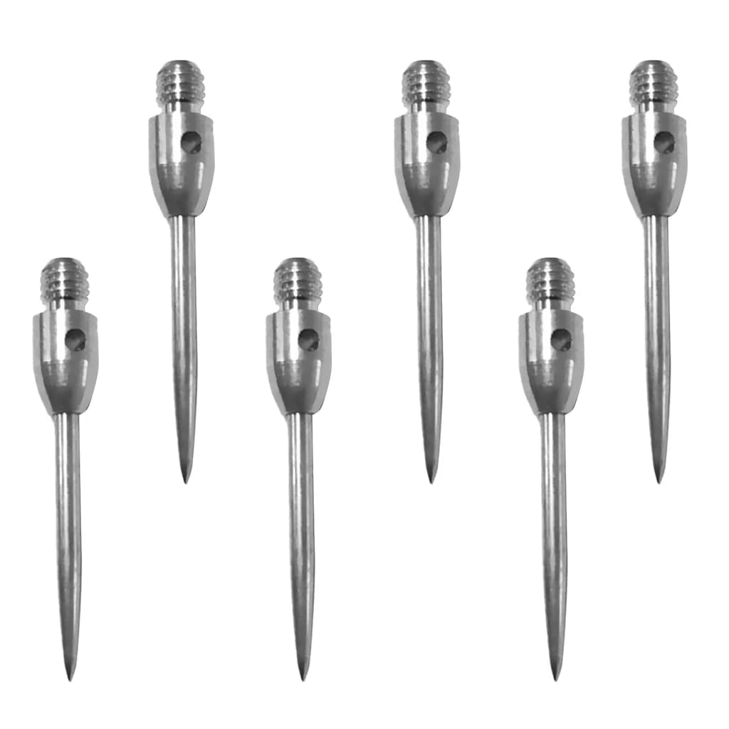 Perfeclan 6 pezzi 2BA Punti di conversione freccette bersaglio Punte in acciaio Punti di ricambio Accessori per freccette argento 3,2 cm