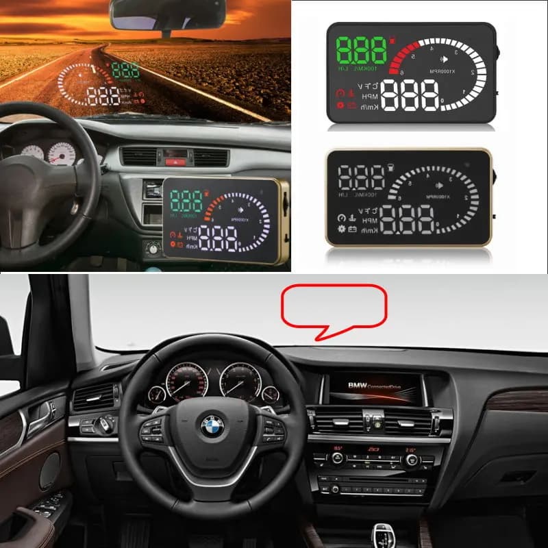 Display Head-Up Digitale HUD per Auto BMW X3/X5 E36/E39/E46/E60/E90 F10/F20/F30, Proiettore Elettronico, Accessori Auto