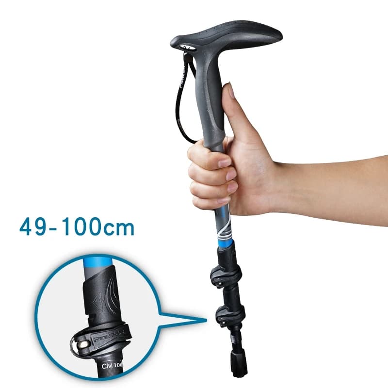 Carbon Fiber Walking Sticks with T Handle for Telescopic Tourist Sticks Trekking Nordic Walking Pole Ultralight Trekking Bar crutches