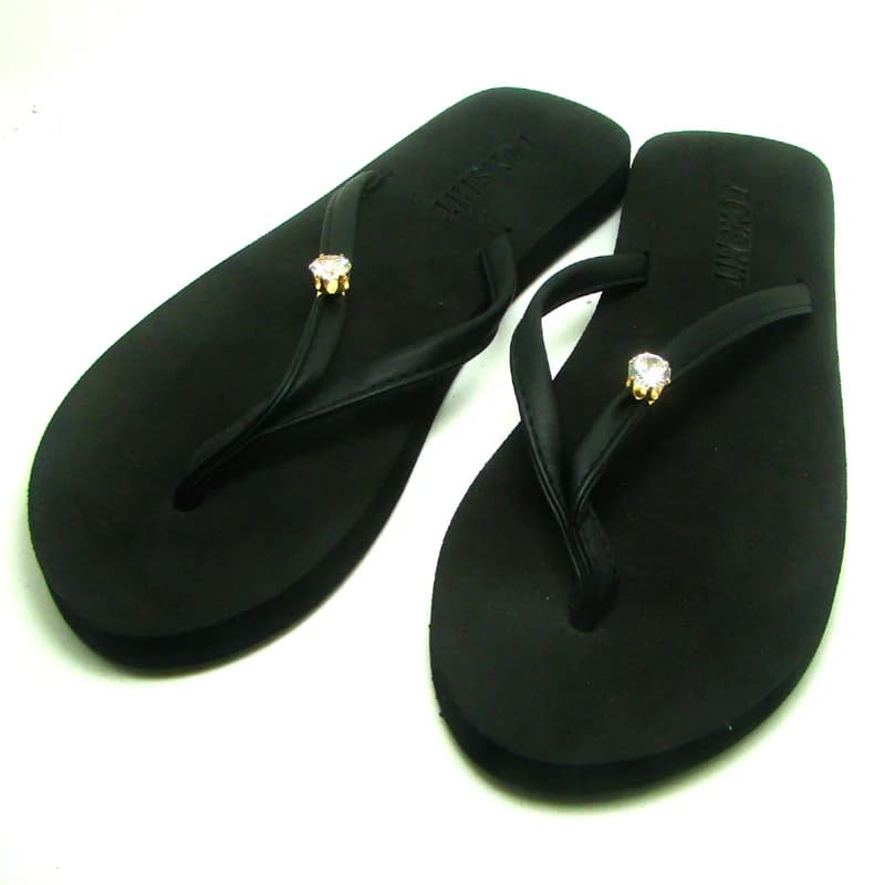 Pantofole estive in pietra zircone trasparente da 10 mm, infradito da spiaggia, scarpe, ornamento decorativo, chiusura alla moda, accessori per ornamenti con bottoni
