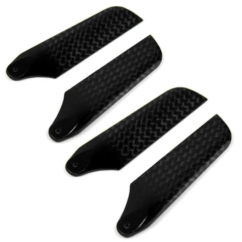 2 Pairs FY 62 millimetri In Fibra di Carbonio Pale Del Rotore di Coda per Align T-rex 450 V2 V3 PRO DFC RC Elicottero