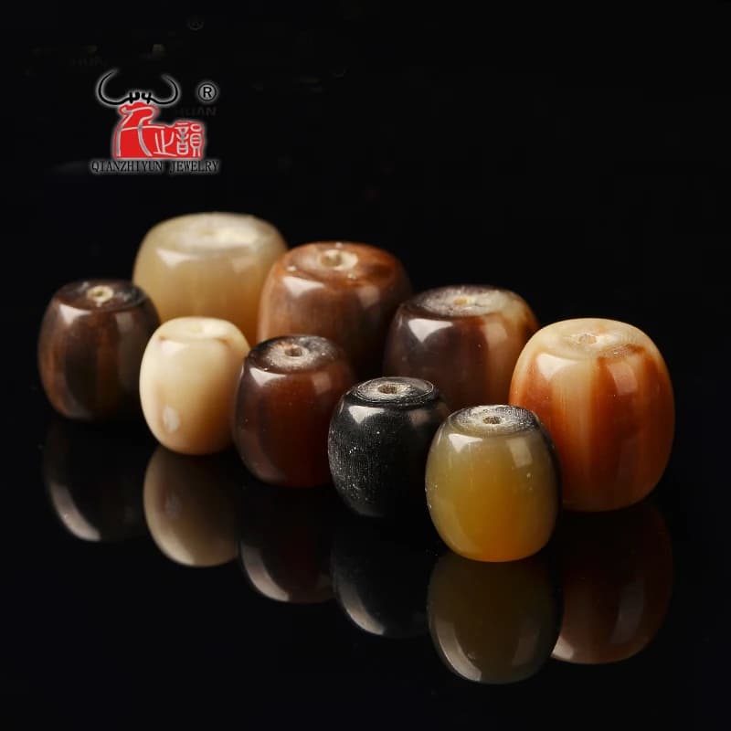 5 pezzi di perle di perle di corno di yak tibetano naturale perline di Buddha perline braccialetto bodhi accessori fai da te.