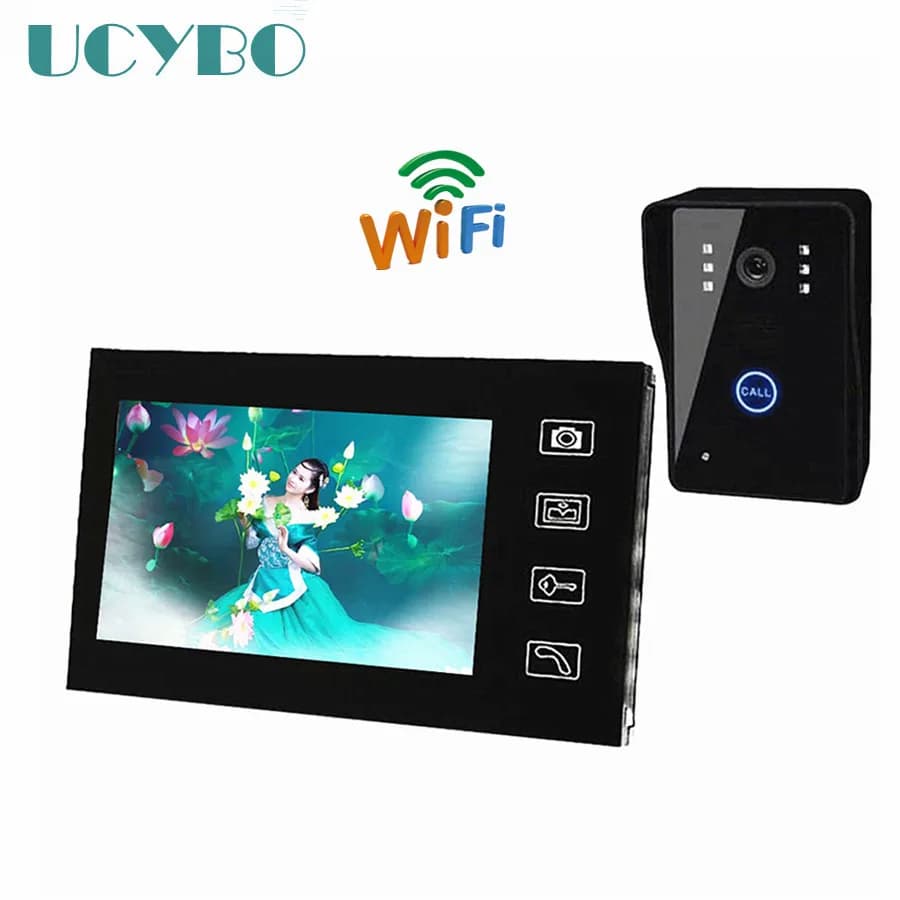 7 pollici Wireless home videocitofono wifi Monitor videocitofono campanello citofono citofono scattare foto telecamera di sicurezza