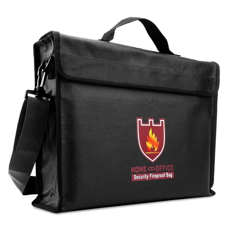 Borsa ignifuga per soldi e documenti Porta contanti e documenti con manico e tracolla Scatola resistente al fuoco per oggetti di valore, gioielli, contanti