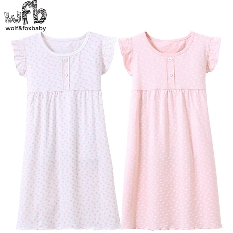 Vendita al dettaglio 3-14 anni per bambini in cotone casa indossare camicia da notte bambino bambina pigiami autunno autunno estate