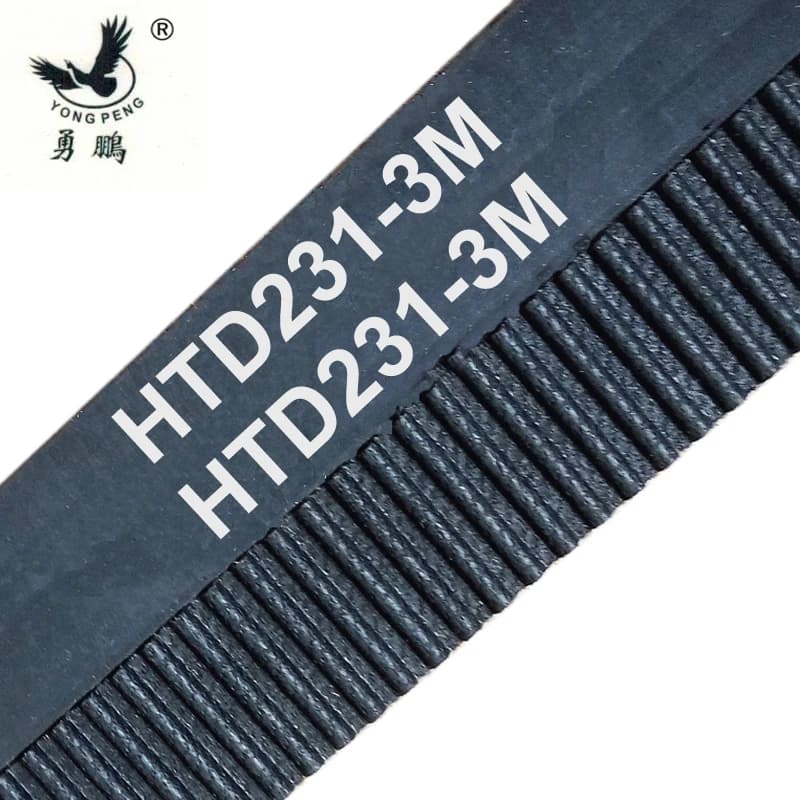 5 pezzi 231 HTD3M cinghia di distribuzione lunghezza 231mm larghezza 10mm 77 i denti di gomma a circuito chiuso 231-3M-10 S3M 3 M 10 puleggia per la macchina di CNC