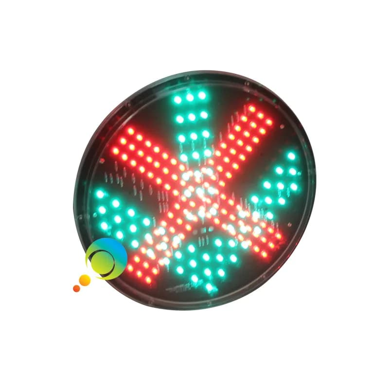 Modulo semaforico con croce rossa e freccia verde da 300 mm ad alta luminosità DC12V in vendita