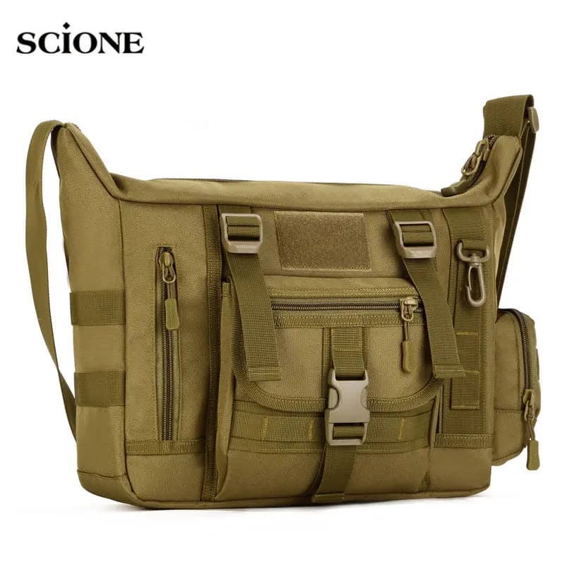 14 Inch Tactical Sling Bag Men's A4 Document Molle Messenger Sport Crosscody Bags Sling Laptop Shoulder Bag XA458WA