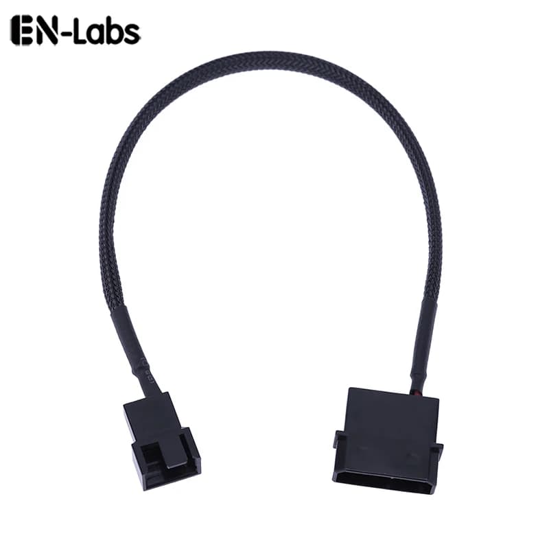 En-Labs IDE Molex A 4 Spille Connettore a 3 Spille/4 Spille del dispositivo di Raffreddamento del ventilatore Molex Adattatore Splitter potenza Cavo A Maniche Lunghe (12V solo) -25 CENTIMETRI