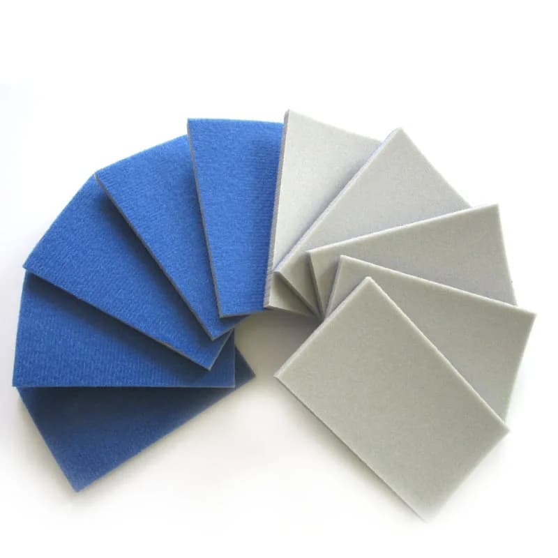 10 pz 58*100MM 300-3000 grana Wet & Dry floccaggio spugna abrasiva disco autoadesivo carta vetrata strumento di molatura per lucidatura rettangolare