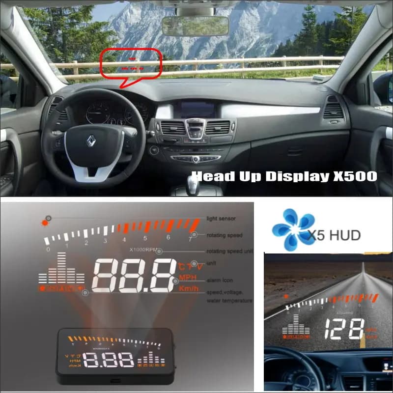 Display Head-Up HUD per Auto Renault Laguna/Megane/Scenic II III, Proiettore Riflettente sul Parabrezza per Guida Sicura