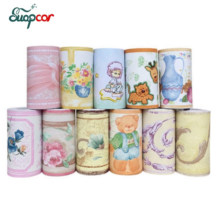 PVC autoadesivo carta da parati bordo cucina bagno battiscopa linea adesivo rimovibile pastorale piastrelle adesivi murali decorazioni impermeabili