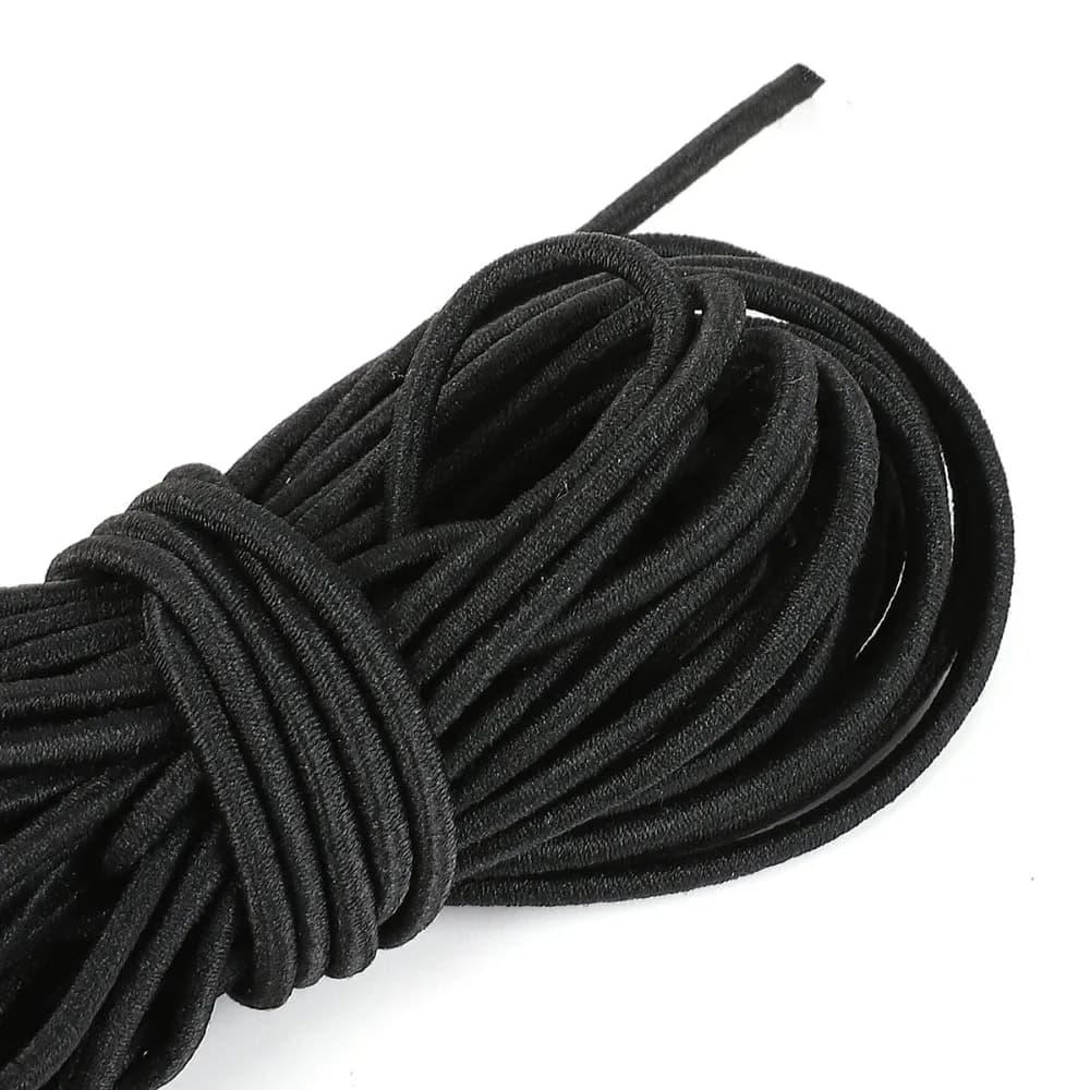 2M Nero Forte Corda Elastica Cavo Bungee Shock Cord Corda Elasticizzata per Fai da Te Progetto Esterno Tende Kayak Barca Borsa Bagagli