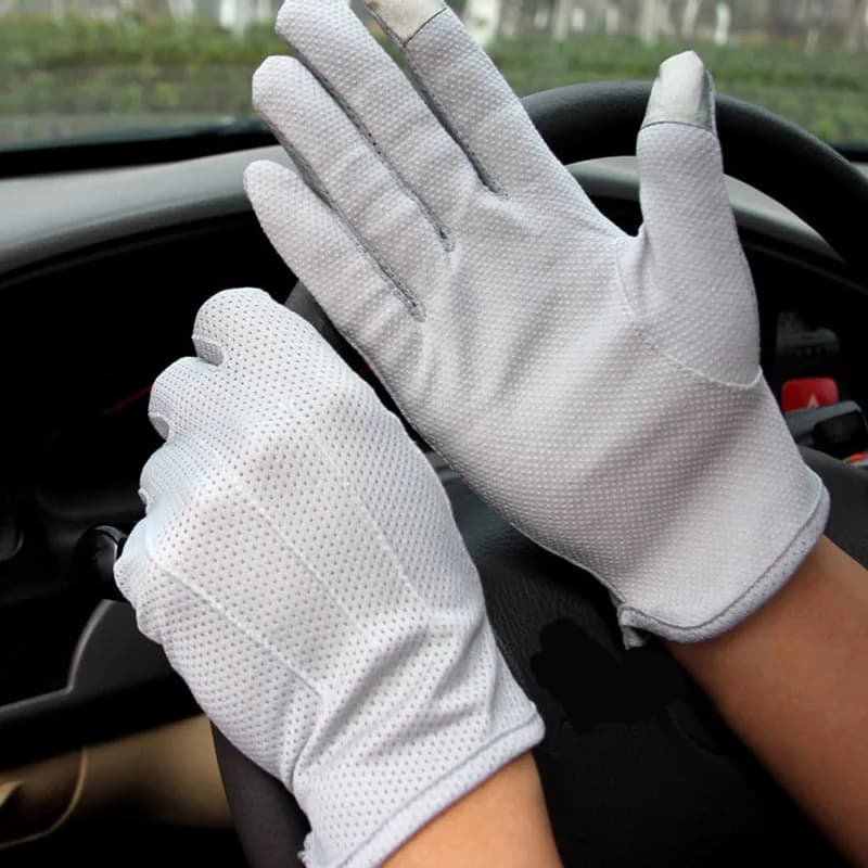Nuovi guanti estivi da uomo per sport all'aria aperta Fitness ciclismo protezione solare guanti da sole corti guanti da guida Touch Screen in cotone sottile L20