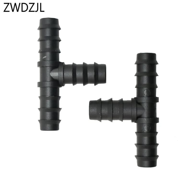 1/2 "Giardino irrigation tee splitter water 16mm pipe garden tee 3 way plugged connector 3 rings water adapter 6 pieces