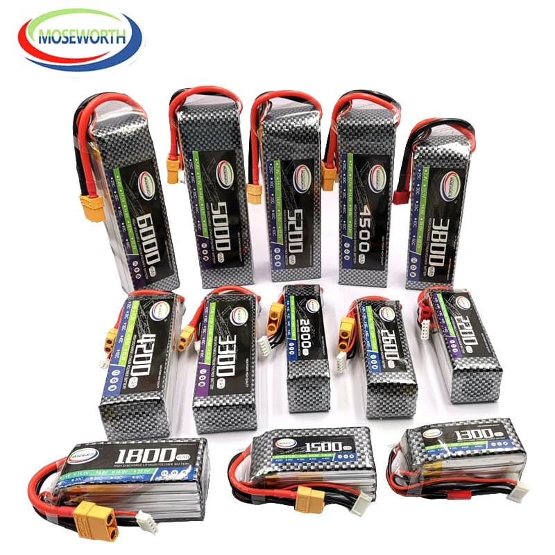 4S 14.8V LiPo batteria 3000 3500 4000 5000 6000 16000mAh 30C 40C 60C per RC elicottero aereo Drone