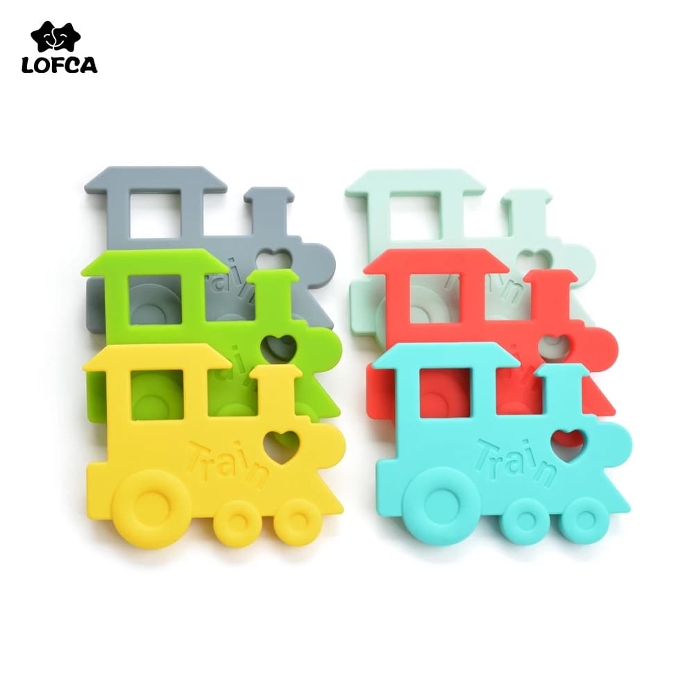 Silicone Teether Baby Tooth Care Train Pendant For Jewelry Making choochoo Silicone Rodents Breastfeeding Necklace For Pacifier