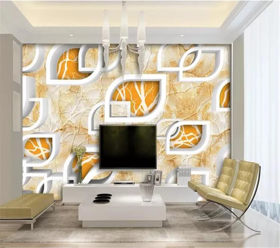 wellyu Custom wallpaper papel de parede Branches geometric relief marble background 3D TV background wall painting behang