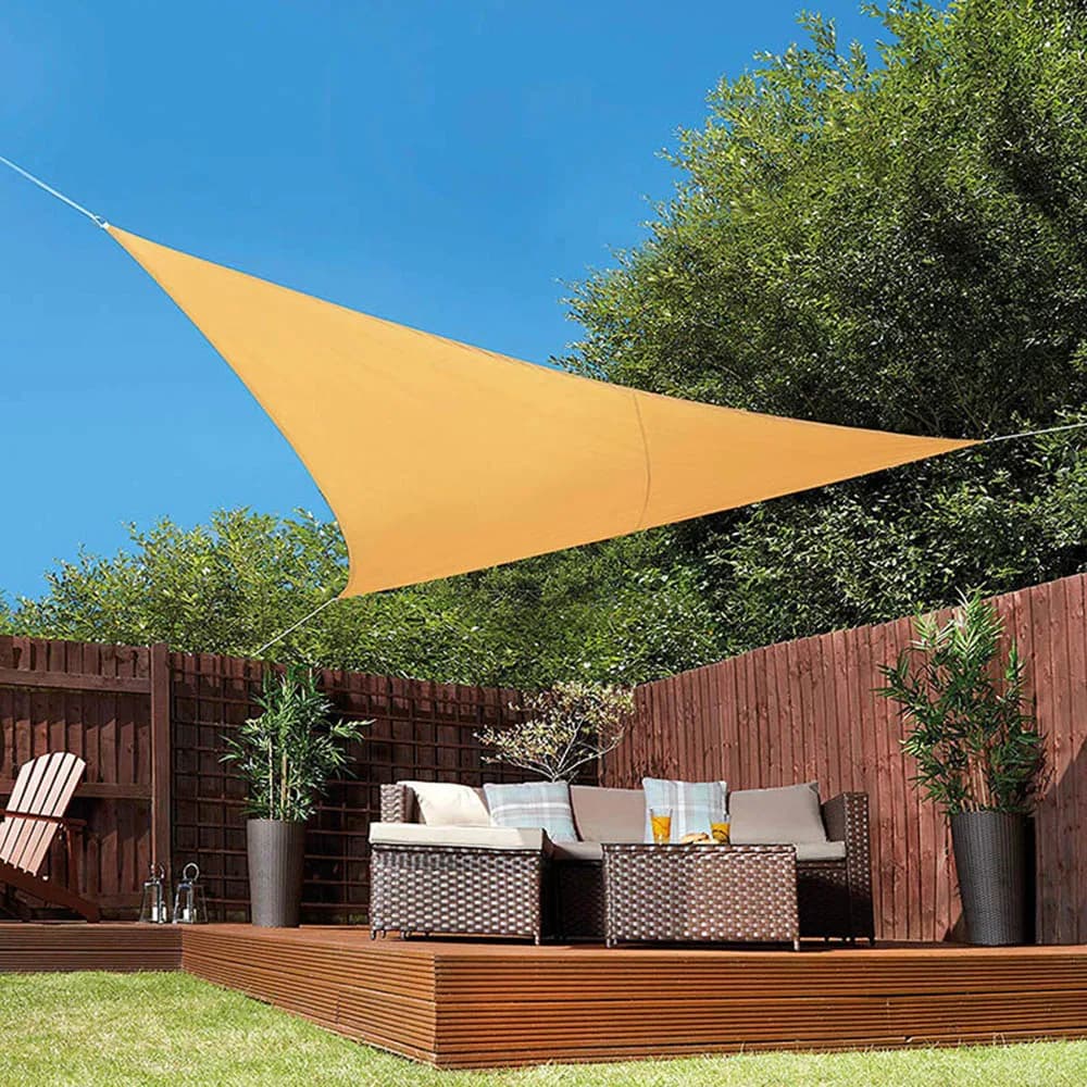 6x6x6 m Triangolo Ripari per il sole Resistente All'acqua Tenda Da Sole A Vela Baldacchino Tenda Da Campeggio Telo Impermeabile Parasole Tenda spiaggia Picnic