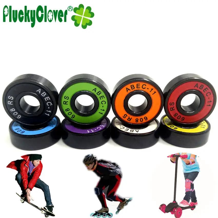 Set di 8 Cuscinetti Rapidi per Skateboard 608-2rs, Cuscinetti a Doppia Rotazione per Monopattini Acrobatici, Tavole da Surf, Downhill, Drift Board per Bambini, Waveboard