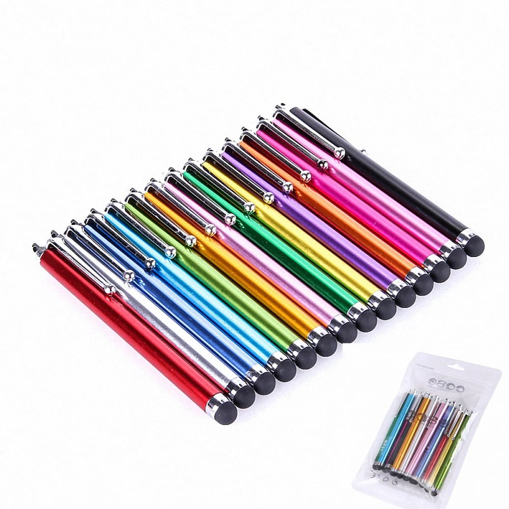 10 Pz/set Penna Capacitiva Penne Stilo Touch Screen In Metallo Colorato per Iphone XR XS MAX Samsung Smart Phone Tablet Trasporto di Goccia