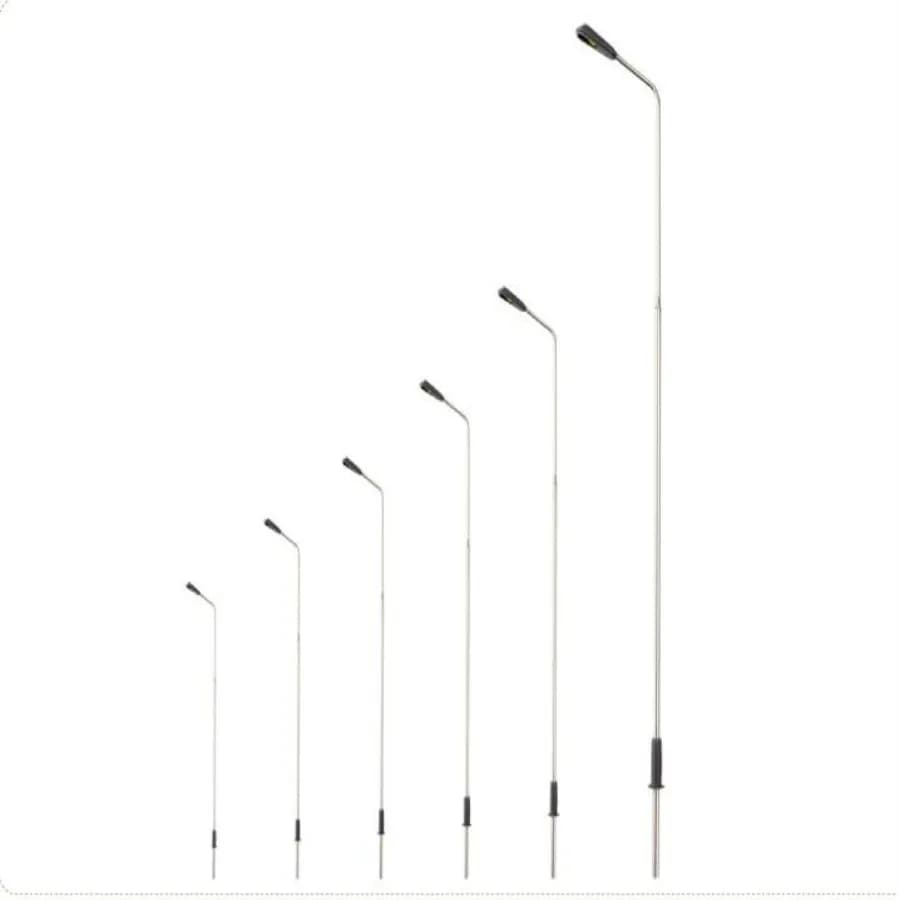 50PCS 1/75-1/1000 MODELLO in SCALA FERROVIARIA di STRADA IN ACCIAIO LUCI LAMPIONE CON DC 3V LED Modello Giocattolo Accessori corredi di Costruzione di modello
