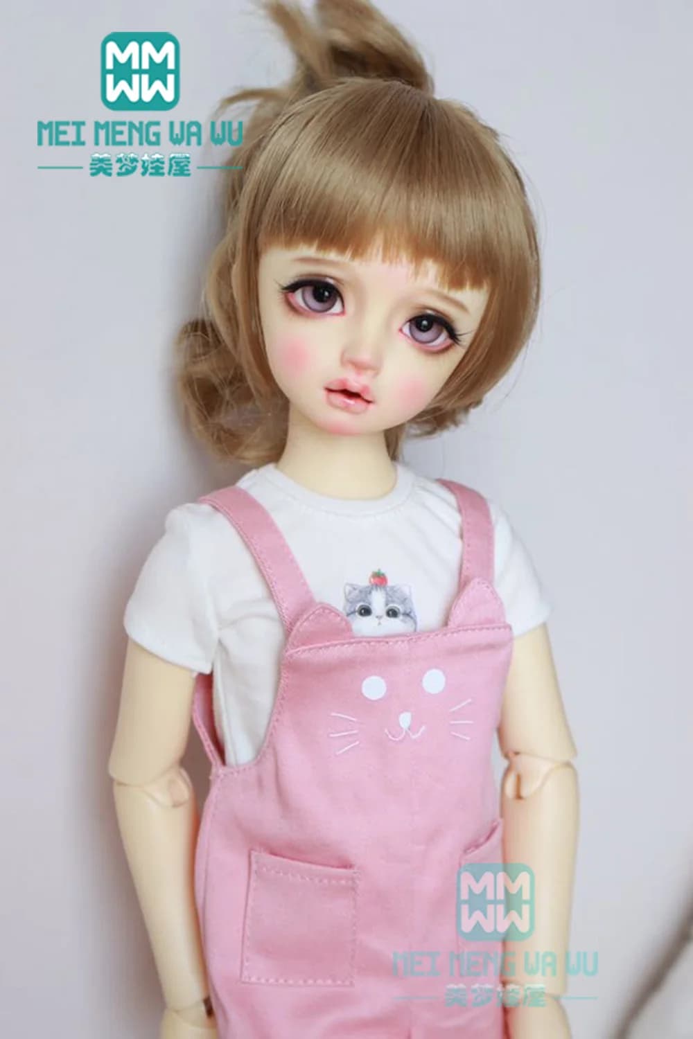 BJD doll clotes for 43cm 1/4 BJD MSD Spherical joint doll fashion jeans Suspender pants
