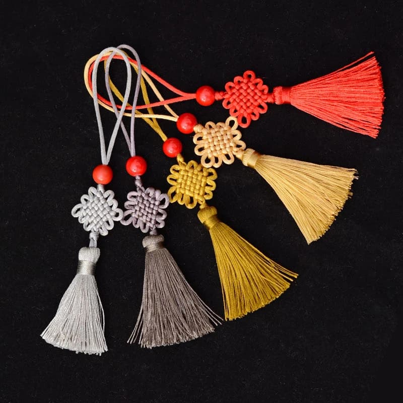 5 pezzi nodi cinesi mini chiave nappe frangia indumenti accessori gioielli risultati materiali fai da te segnalibro borsa artigianale decorazioni pendenti