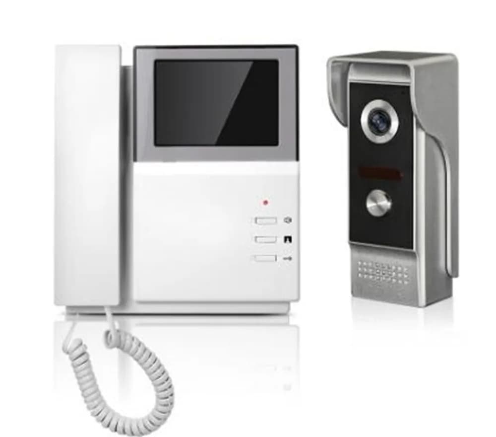 Monitor TFT da 4,3 Pollici XSL-43E-M, Videocitofono con Telecamera Esterna, Tastiera Wireless, Sistema di Sicurezza per Casa